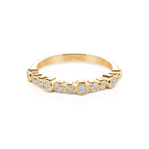 Jeulia Everyday Custom Bezel Set Stackable Ring for Women