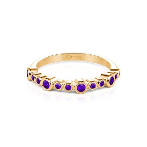 Jeulia Everyday Custom Bezel Set Stackable Ring for Women