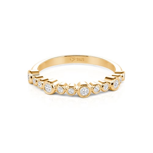 Jeulia Everyday Custom Bezel Set Stackable Ring for Women
