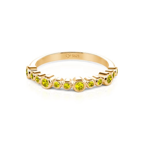 Jeulia Everyday Custom Bezel Set Stackable Ring for Women