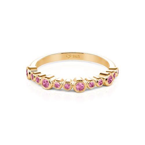 Jeulia Everyday Custom Bezel Set Stackable Ring for Women