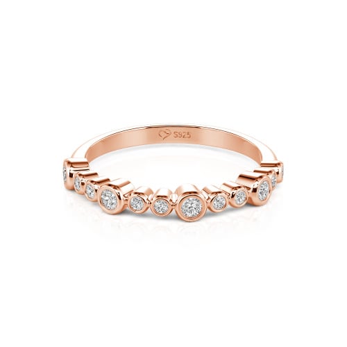 Jeulia Everyday Custom Bezel Set Stackable Ring for Women