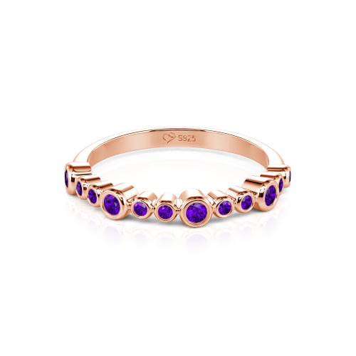 Jeulia Everyday Custom Bezel Set Stackable Ring for Women