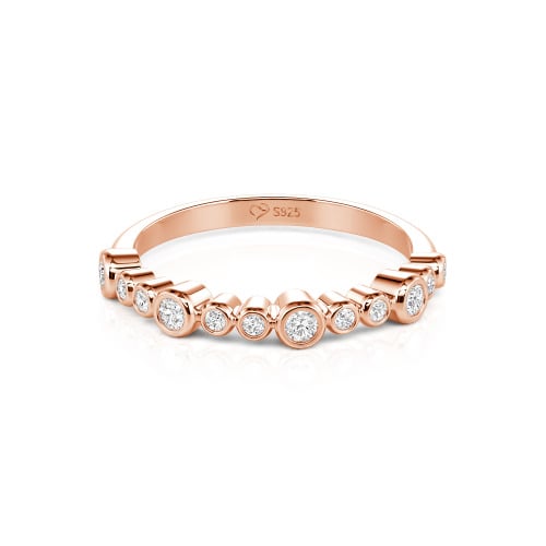 Jeulia Everyday Custom Bezel Set Stackable Ring for Women