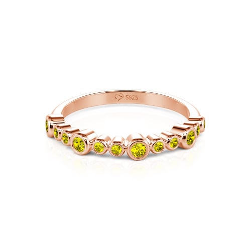 Jeulia Everyday Custom Bezel Set Stackable Ring for Women