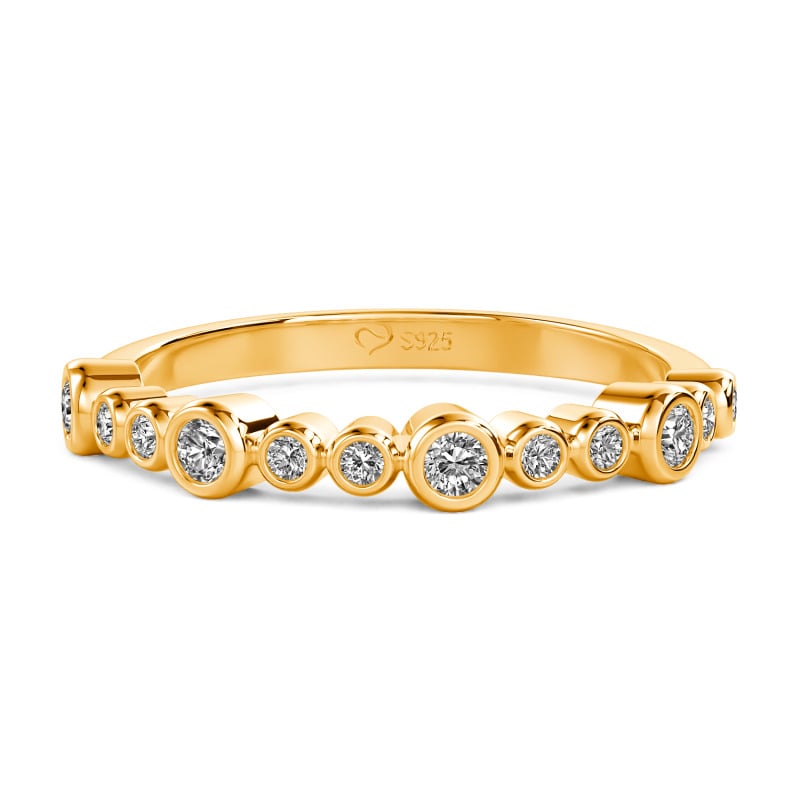 Jeulia Everyday Custom Bezel Set Stackable Ring for Women