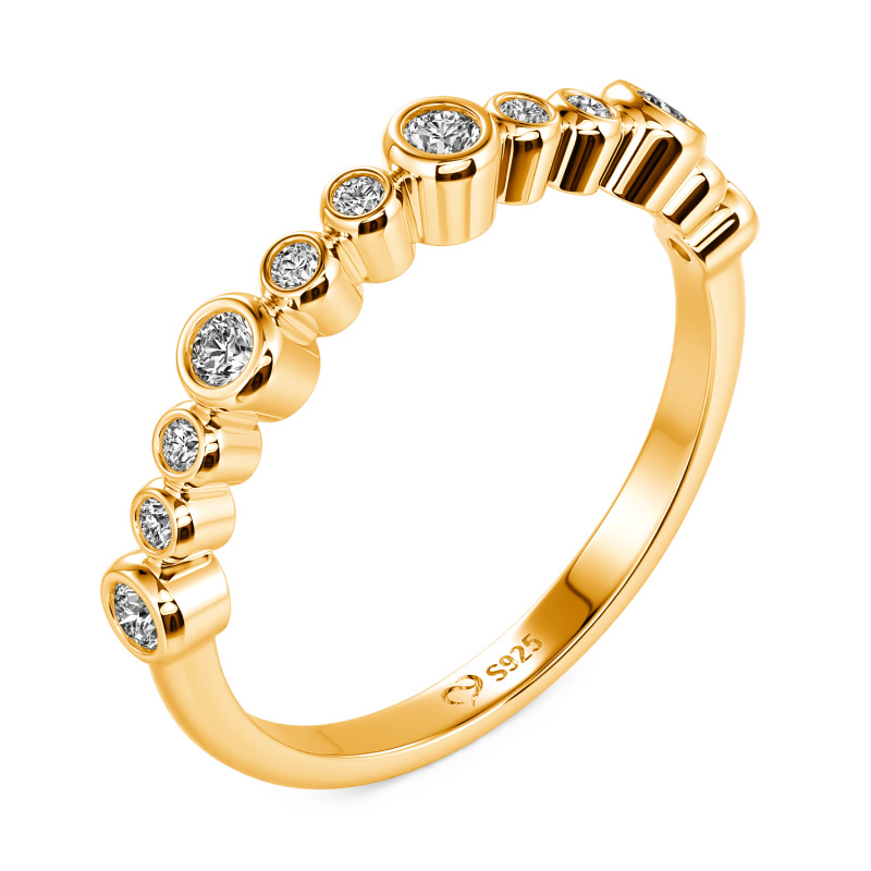 Jeulia Everyday Custom Bezel Set Stackable Ring for Women