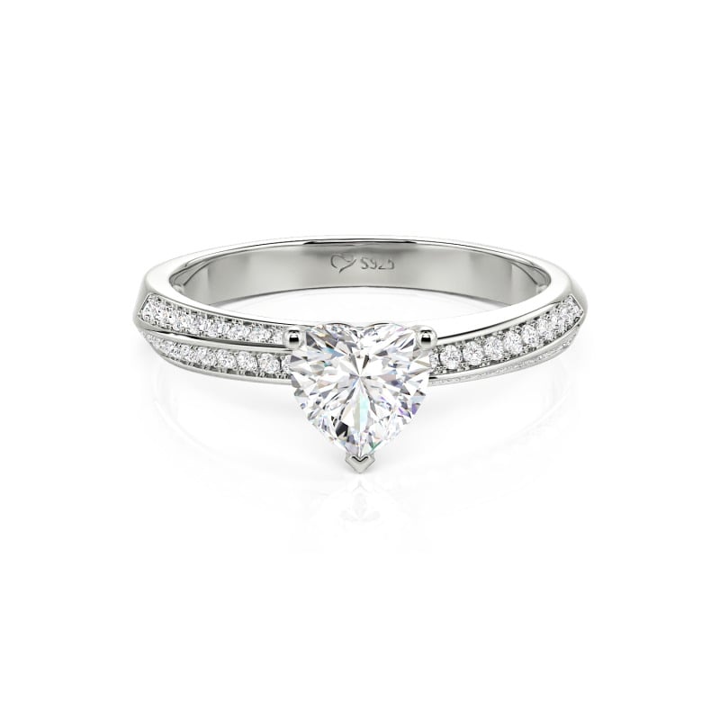 Jeulia Custom Classic Twist Eternity Heart Ring