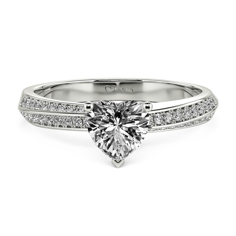 Jeulia Anillo Corazón Eternidad Trenzado Clásico Personalizado