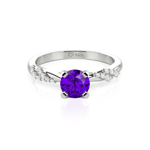 Jeulia Custom Twist Round Cut Engagement Ring