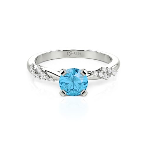 Jeulia Custom Twist Round Cut Engagement Ring