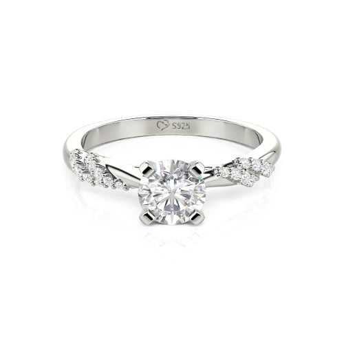 Jeulia Custom Twist Round Cut Engagement Ring