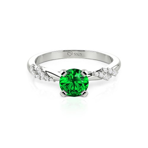 Jeulia Custom Twist Round Cut Engagement Ring