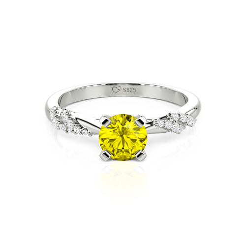 Jeulia Custom Twist Round Cut Engagement Ring