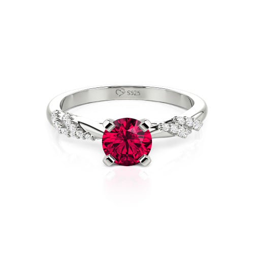 Jeulia Custom Twist Round Cut Engagement Ring