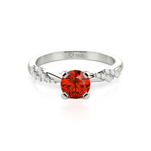 Jeulia Custom Twist Round Cut Engagement Ring