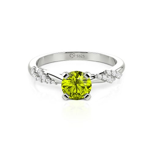 Jeulia Custom Twist Round Cut Engagement Ring