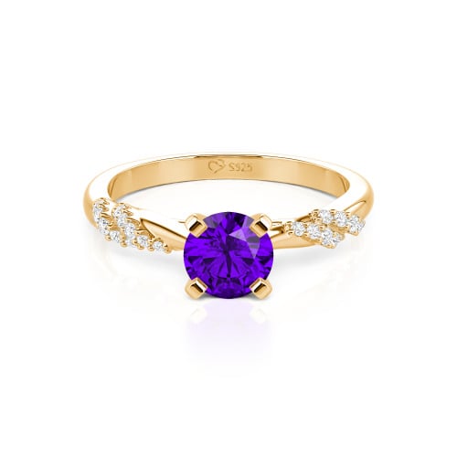 Jeulia Custom Twist Round Cut Engagement Ring