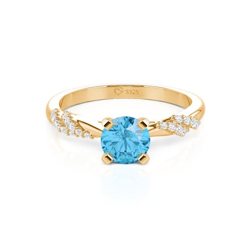 Jeulia Custom Twist Round Cut Engagement Ring