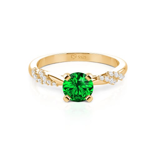 Jeulia Custom Twist Round Cut Engagement Ring
