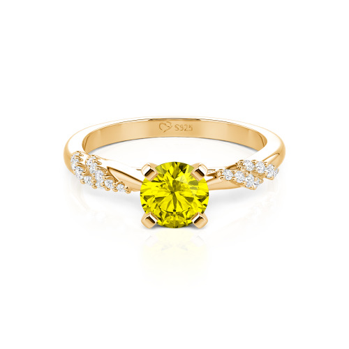 Jeulia Custom Twist Round Cut Engagement Ring