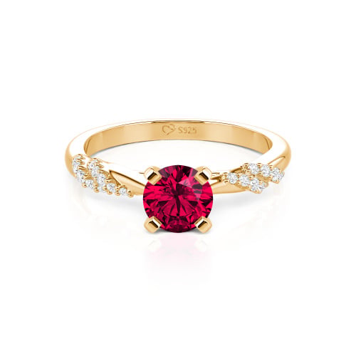Jeulia Custom Twist Round Cut Engagement Ring