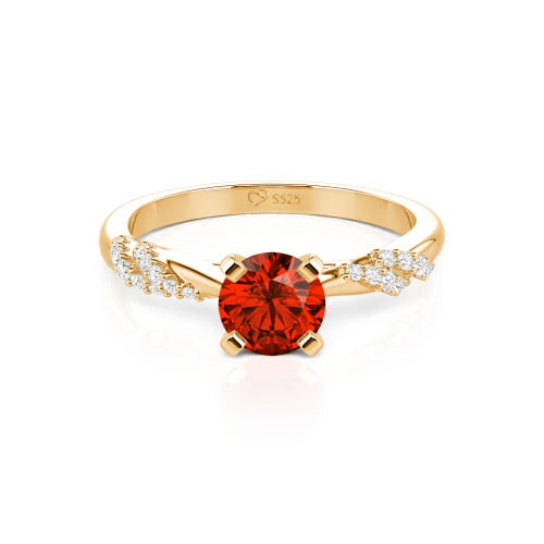 Jeulia Custom Twist Round Cut Engagement Ring