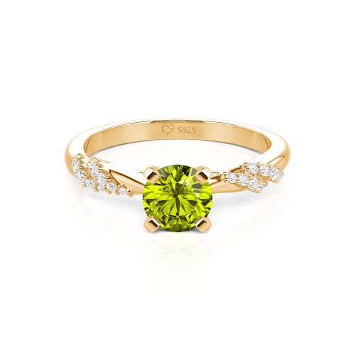 Jeulia Custom Twist Round Cut Engagement Ring