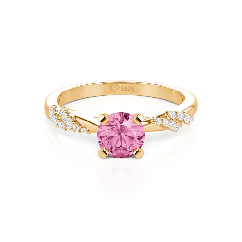Jeulia Custom Twist Round Cut Engagement Ring