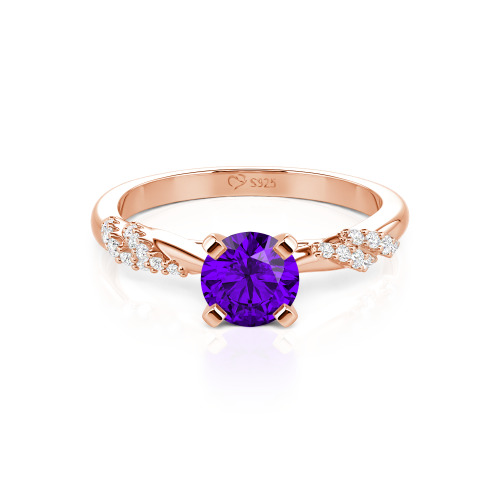 Jeulia Custom Twist Round Cut Engagement Ring
