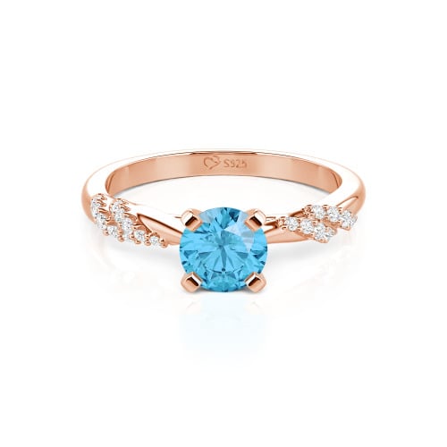 Jeulia Custom Twist Round Cut Engagement Ring