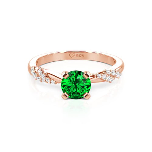 Jeulia Custom Twist Round Cut Engagement Ring