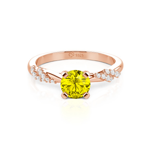 Jeulia Custom Twist Round Cut Engagement Ring