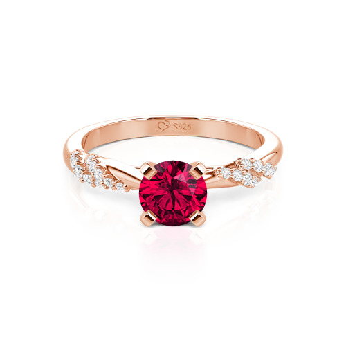 Jeulia Custom Twist Round Cut Engagement Ring
