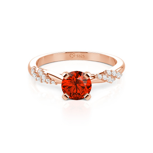 Jeulia Custom Twist Round Cut Engagement Ring