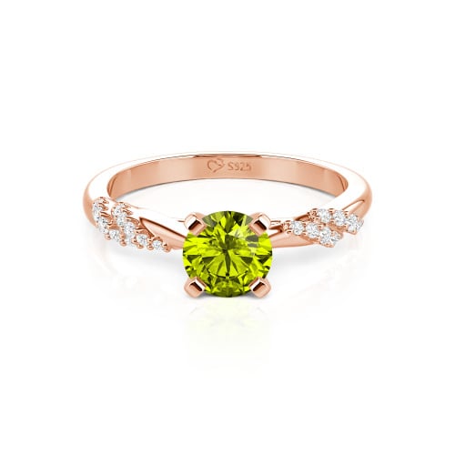 Jeulia Custom Twist Round Cut Engagement Ring