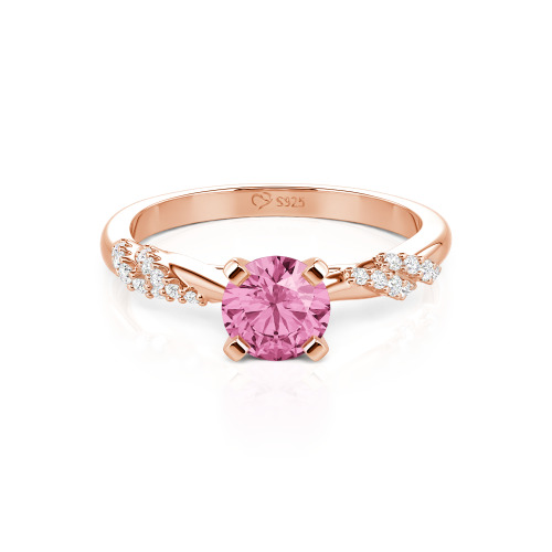 Jeulia Custom Twist Round Cut Engagement Ring