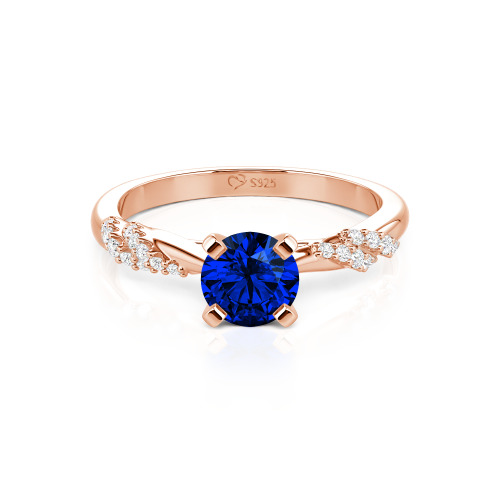 Jeulia Custom Twist Round Cut Engagement Ring