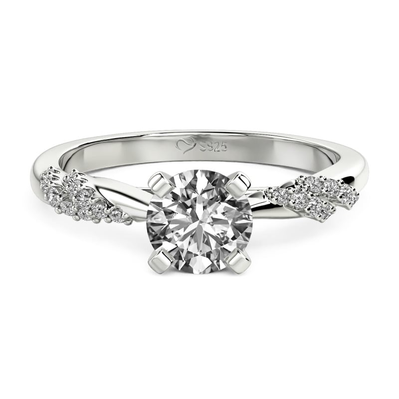 Jeulia Custom Twist Round Cut Engagement Ring