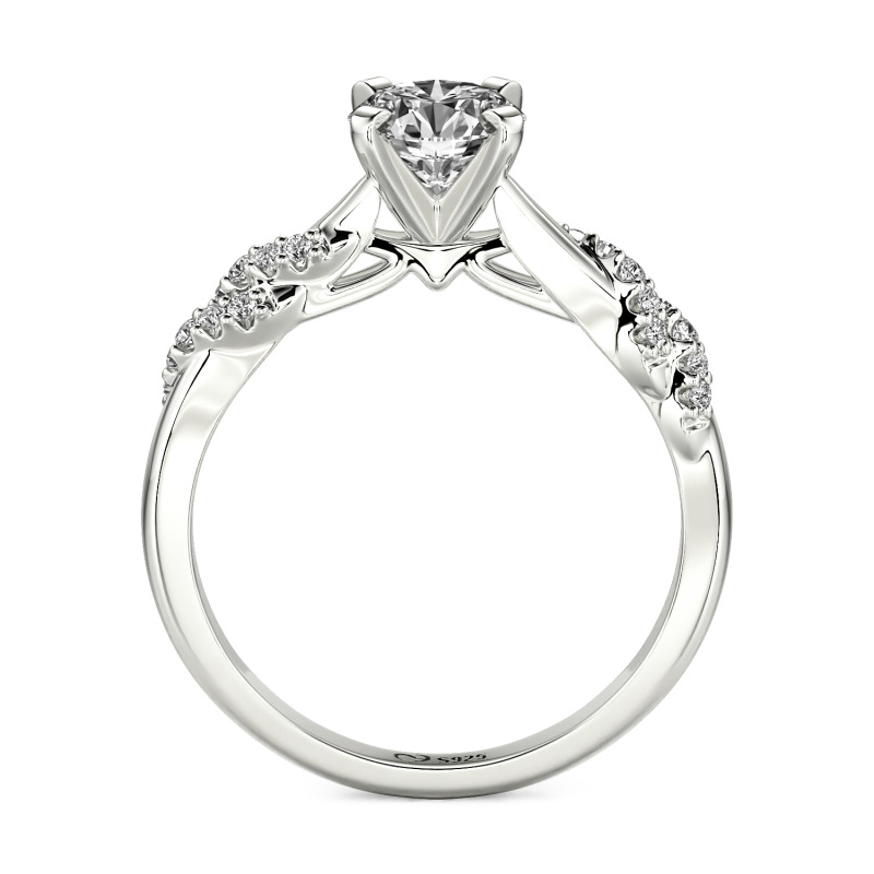 Jeulia Custom Twist Round Cut Engagement Ring