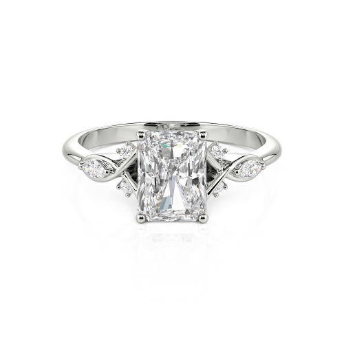 Jeulia Custom Infinity Twist Radiant Cut Engagement Ring