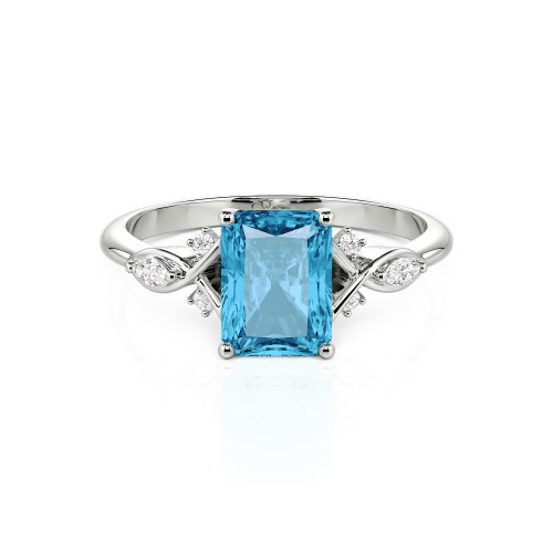 Jeulia Custom Infinity Twist Radiant Cut Engagement Ring