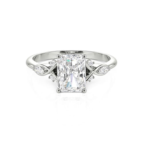 Jeulia Custom Infinity Twist Radiant Cut Engagement Ring