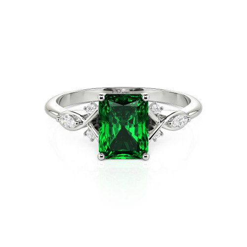 Jeulia Custom Infinity Twist Radiant Cut Engagement Ring