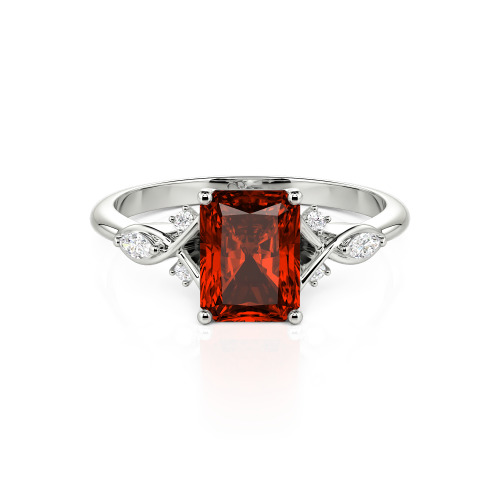 Jeulia Custom Infinity Twist Radiant Cut Engagement Ring