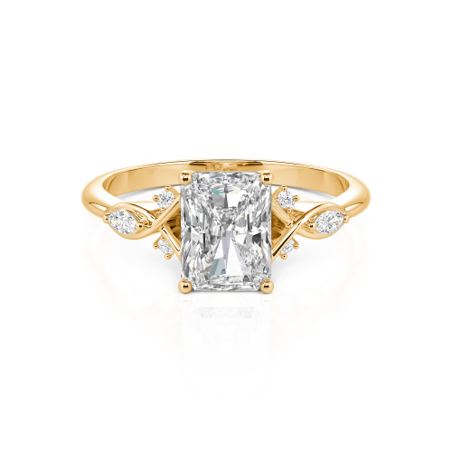Jeulia Custom Infinity Twist Radiant Cut Engagement Ring