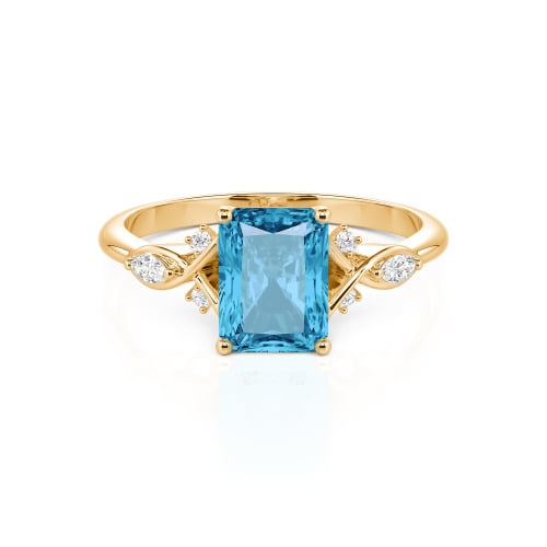Jeulia Custom Infinity Twist Radiant Cut Engagement Ring