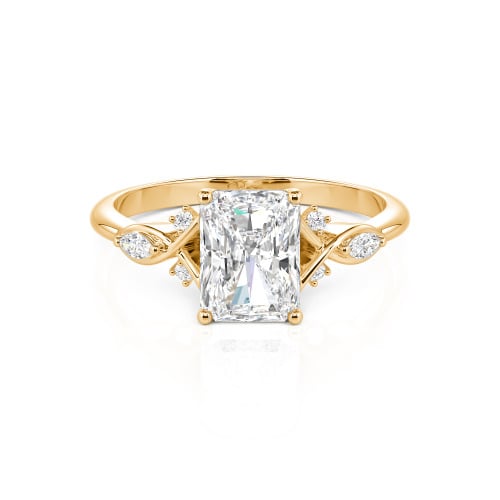 Jeulia Custom Infinity Twist Radiant Cut Engagement Ring