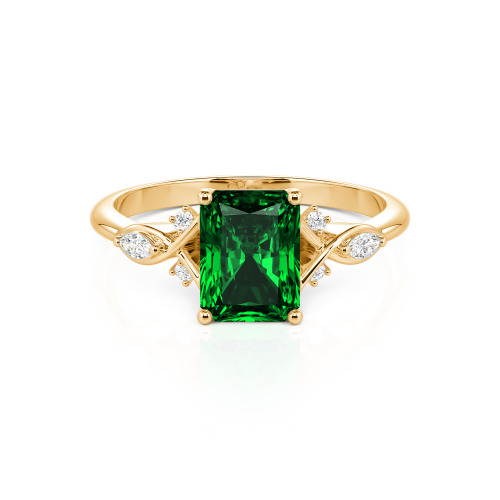 Jeulia Custom Infinity Twist Radiant Cut Engagement Ring