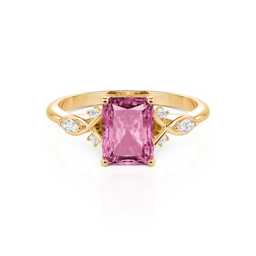 Jeulia Custom Infinity Twist Radiant Cut Engagement Ring
